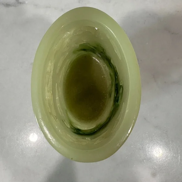 Chinese Carved Imitation Jadeite Candle / Pen Holder – Dragon Motif - Picture 5 of 9